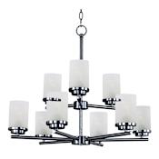 Maxim Corona 9 Light 28" Wide Pillar Candle Chandelier Black