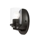 Maxim Corona 8" Tall Convertible Bathroom Sconce Black