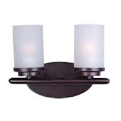 Maxim Corona 12" Wide Bath Light Oil Rubbed Bronze / Frosted Glass
