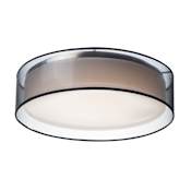 Maxim Prime 20" Wide LED Flush Mount Drum Ceiling Fixture with Shade Black Organza