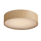 Maxim Prime 20" Wide LED Flush Mount Drum Ceiling Fixture with Shade Grass Cloth