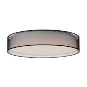 Maxim Prime 25" Wide LED Flush Mount Drum Ceiling Fixture with Shade Black Organza