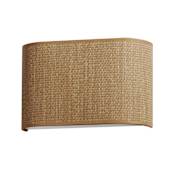 Maxim Prime 8" Tall LED Wall Sconce with Fabric and Synthetic Shade - ADA Compliant Grasscloth