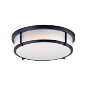 Maxim Rogue 3 Light 17" Wide Flush Mount Drum Ceiling Fixture Black