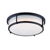 Maxim Rogue 17" Wide LED Flush Mount Drum Ceiling Fixture Black