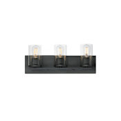 Maxim Lateral 3 Light 20" Wide Vanity Light Black / Clear