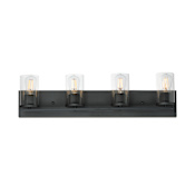Maxim Lateral 4 Light 30" Wide Vanity Light Black / Clear
