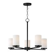Maxim Lateral 5 Light 24" Wide Chandelier Black