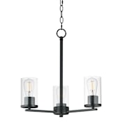Maxim Lateral 3 Light 18" Wide Chandelier Black / Clear