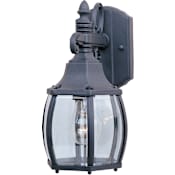 Maxim Crown Hill 12" 1 Light Wall Sconce Black / Clear Glass