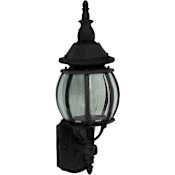 Maxim Crown Hill 18" 1 Light Wall Sconce Black / Clear Glass