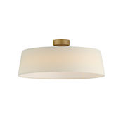 Maxim Paramount 21" Wide Semi-Flush Drum Ceiling Fixture Natural Aged Brass