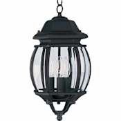 Maxim Crown Hill 3 Light 8" Wide Outdoor Mini Pendant with Clear Glass Shade Black