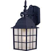 Maxim North Church 14" 1 Light Wall Sconce Black / Clear Glass