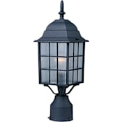 Maxim North Church 1 Light Outdoor Post Light Black