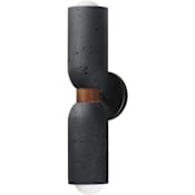 Maxim Pompeii 2 Light 20" Tall Wall Sconce Lava Black