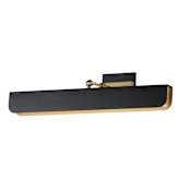 Maxim Miles 7" Tall LED Bathroom Sconce - 3000K, 1300 Lumens, 90 CRI Black / Natural Aged Brass