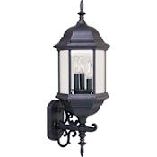 Maxim Builder Cast 25" 3 Light Wall Sconce Empire Bronze / Clear Glass