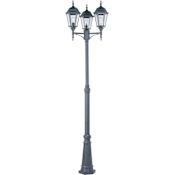 Maxim Poles 3 Light 100" Post Light with Post Black