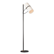 Maxim Oscar 2 Light 70" Tall Floor Lamp Bronze / Antique Brass