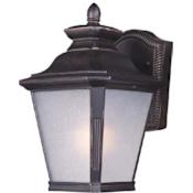 Maxim Knoxville 11" 1 Light Wall Sconce Bronze / Frosted Seedy Glass