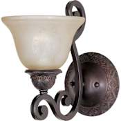 Maxim 1 Light 11" Tall Wall Sconce from the Symphony Collection Oil Rubbed Bronze / Screen Amber