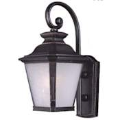 Maxim Knoxville 18" 1 Light Wall Sconce Bronze / Frosted Seedy Glass
