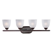 Maxim Axis 4 Light 29" Wide Vanity Light Oil Rubbed Bronze / Frosted Glass