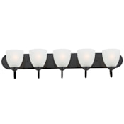 Maxim Axis 5 Light 36" Wide Bathroom Vanity Light Black