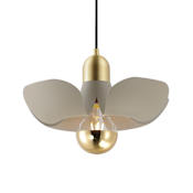Maxim Poppy 12" Wide LED Pendant Silver Gold / Satin Brass