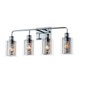 Maxim Filigree 4 Light 26" Wide Bathroom Vanity Light Polished Chrome
