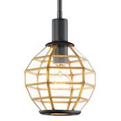 Maxim Heirloom 8" Wide Mini Pendant Black / Burnished Brass