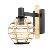 Maxim Heirloom 11" Tall Outdoor Wall Sconce Black / Burnished Brass