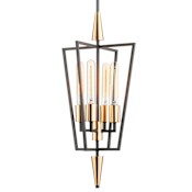 Maxim Wings 4 Light 12" Wide Multi Light Pendant Black / Satin Brass