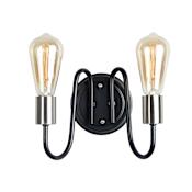 Maxim Haven 2 Light 7" Tall Wall Sconce Black / Satin Nickel