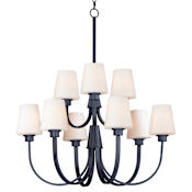 Maxim Shelter 30" Wide 9 Light Chandelier Black