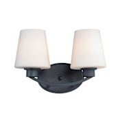 Maxim Shelter 2 Light 13" Wide Bathroom Vanity Light Black