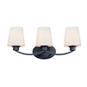 Maxim Shelter 3 Light 22" Wide Bathroom Vanity Light Black