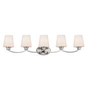 Maxim Shelter 5 Light 38" Wide Bathroom Vanity Light Satin Nickel