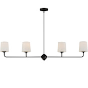 Maxim Bristol 4 Light 48" Wide Linear Chandelier Anthracite