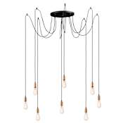 Maxim Early Electric 8 Light 15-3/4" Wide Suspension Multi Light Pendant Black / Antique Brass