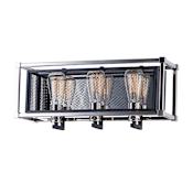 Maxim Refine 3 Light 21" Wide Bathroom Vanity Light Black / Polished Nickel