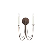 Maxim Plumette 2 Light 16" Tall Wall Sconce Chestnut Bronze