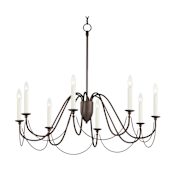 Maxim Plumette 36" Wide 8 Light Taper Candle Chandelier Chestnut Bronze