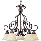 Maxim Manor 25" Wide 5 Light Chandelier Oil Rubbed Bronze