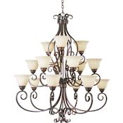 Maxim Manor 45" Wide 15 Light Chandelier Oil Rubbed Bronze