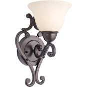 Maxim Manor 14" Wall Sconce Oil Rubbed Bronze / Frosted Ivory