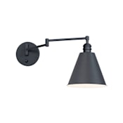 Maxim Library 11" Tall Wall Sconce Black