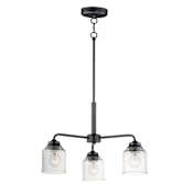 Maxim Acadia 3 Light 20" Wide Chandelier / Semi-Flush Ceiling Fixture Black