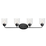 Maxim Acadia 4 Light 35" Wide Bathroom Vanity Light Black